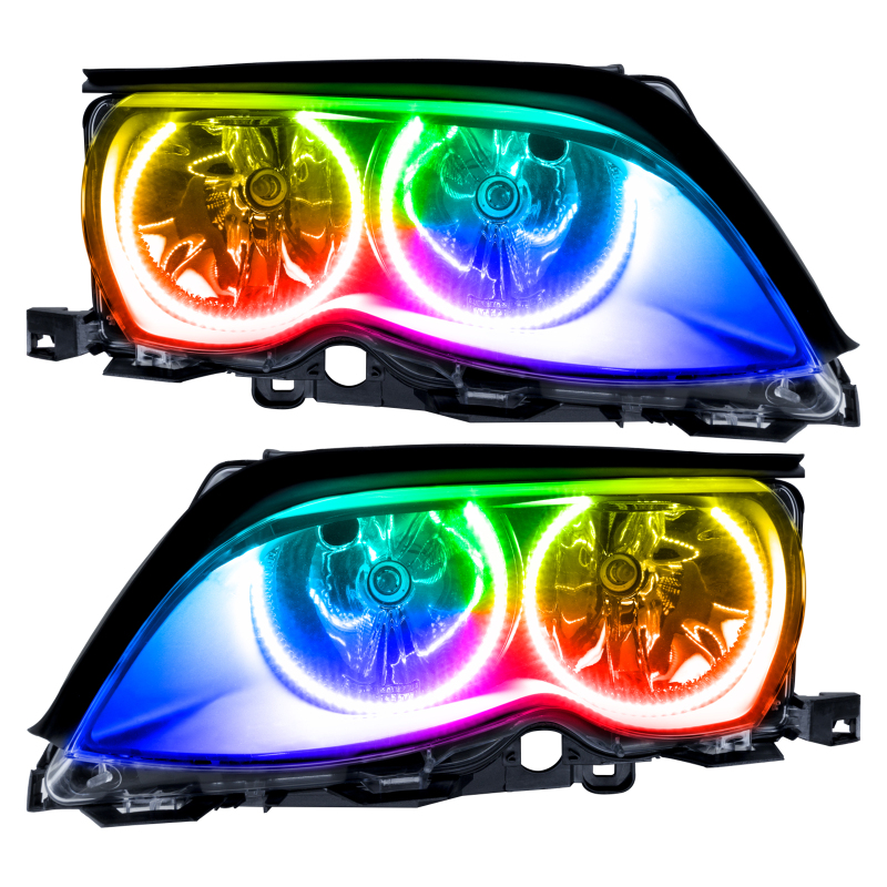 BMW 3 Series Headlight Assemblies - ORACLE Lighting - SMD HL - ColorSHIFT w/o Controller - Black - `02-`05 BMW 3 Series Headlight Assemblies - ORACLE Lighting - SMD HL - ColorSHIFT w/o Controller - Black - `02-`05
